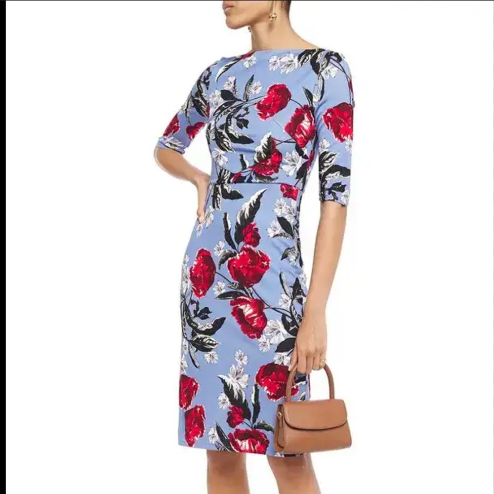 ERDEM Kirsten Floral-Print Stretch-Jersey Dress Size 8